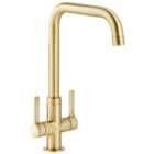 Abode Pico Quad Dual Lever Monobloc Tap - Brushed Brass