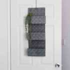 JVL Vichy 3 Tier Nylon Hanging Storage Unit Set Of 2