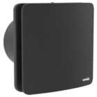 Sensio Rubi Black Wall Ventilation Fan with Aquilo Ventilation Ducting Kit - 100mm