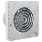 Sensio Drax Chrome Wall Ventilation Fan with Aquilo Ventilation Ducting Kit - 100mm