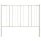 vidaXL Fence Panel With Posts Powder-coated Steel 1.7X1 M White