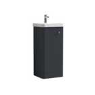 Nuie Core 400 Floor Standing 1-door Unit & Basin - Satin Anthracite