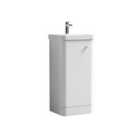 Nuie Core 400 Floor Standing 1-door Unit & Basin - Gloss White
