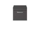 Nuie Athena 500 Wall Hung Single Drawer Vanity & Worktop - Gloss Grey