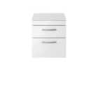 Nuie Athena 500 Wall Hung 2-drawer Vanity & Worktop - Gloss White