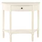 Heritage Console Table 1 Drawer Antique White Finish