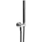 Abode Round Combined Wall Outlet with Handshower & Bracket - Chrome