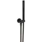 Abode Round Combined Wall Outlet with Handshower & Bracket - Matt Black