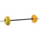 HOMCOM 20kg Weights Barbell Set with Non-slip Handle for Strength Training