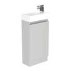 Newland 400mm Single Door Ceramic Basin Unit - Pearl Grey