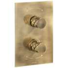 Abode Kite 2 Handle & 2 Outlet Thermostatic Concealed Shower Valve - Antique Brass