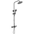 Hadleigh Wall Mounted Dual Outlet Bath Shower Mixer - Black