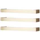 Towelrads Elcot Brushed Brass Dry Electric Towel Bars - 450mm