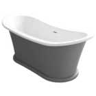 Trojan Bosham Boat Freestanding Bath with Grey Outer - 1700 x 745mm