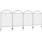 Outsunny Decorative Garden Fencing, 43in x 11.5ft - Black