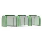 Outsunny Small Polytunnel Greenhouse 295x100x80 cm Green