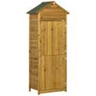 Outsunny Wooden Garden Storage Shed Utility Gardener Cabinet 79cm x 49cm x 191.5cm