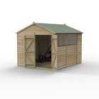 Forest Garden Beckwood 8x10 Apex Shed - 4 Window, Double Door