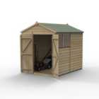 Forest Garden Beckwood 6x8 Apex Shed - 2 Window, Double Door
