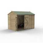 Forest Garden Beckwood 10x6 Reverse Apex Shed - No Window, Double Door