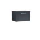 Nuie Deco Wall Hung Single Drawer Vanity & Worktop - Satin Anthracite