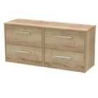 Hudson Reed Juno 1200mm Wall Hung 4 Drawer Vanity & Worktop - Autumn Oak