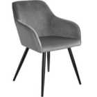 Tectake Marilyn Farbic Chair - Grey And Black