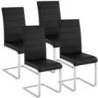 Tectake 4 Dining Room Rocking Chairs - Black