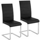 Tectake 2 Dining Room Rocking Chairs - Black