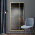 Mirroroutlet Fenestra - Gold Modern Window Leaner / Wall Mirror 69" X 33" (174Cm X 85Cm)