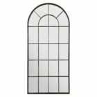 Mirroroutlet Arcus Antique Black Framed Leaner/Wall Mirror