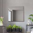 Mirroroutlet Moderni - All Glass Modern Bevelled Square Wall Mirror 27" X 27" (70X70Cm)