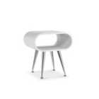 Jual Furnishings Auckland Lamp Table White and Chrome