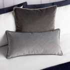 Paoletti Torto Polyester Filled Cushion Charcoal/Silver