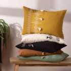 Furn. Pritta Polyester Filled Cushion Mustard