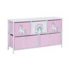 Liberty House Toys Kids Unicorn 5 Drawer Storage Chest