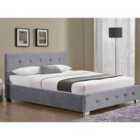 Modernique 5Ft King Sized Grey Fabric Bed With Storage