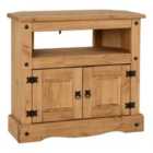 Seconique Corona Corner Tv Cabinet - Distressed Waxed Pine