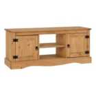 Seconique Corona 2 Door Flat Screen Tv Unit - Distressed Waxed Pine