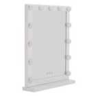 Living and Home Hollywood Style Lighted Rectangular Makeup Mirror With Base,40X52Cm