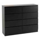 Seconique Malvern 8 Drawer Chest - Black