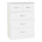 Seconique Nevada 3+2 Drawer Chest - White Gloss