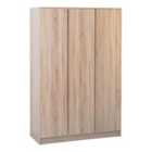Seconique Malvern 3 Door Wardrobe - Sonoma Oak Effect