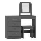 Seconique Nevada Dressing Table Set - 3D Effect Grey