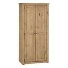 Seconique Panama 2 Door Wardrobe - Natural Wax
