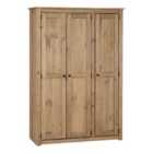 Seconique Panama 3 Door Wardrobe - Natural Wax