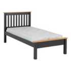 Seconique Monaco 3' Low End Bed - Grey/Oak Effect
