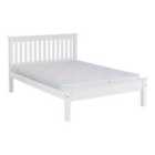 Seconique Monaco 4'6" Low End Bed - White