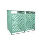 Jack Stonehouse Wooden Double Bin Storage - Green
