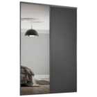 Spacepro Heritage 2 Wardrobe Door Kit Graphite Framed- 1x 1 Panel Shaker & 1x1 Panel Mirror